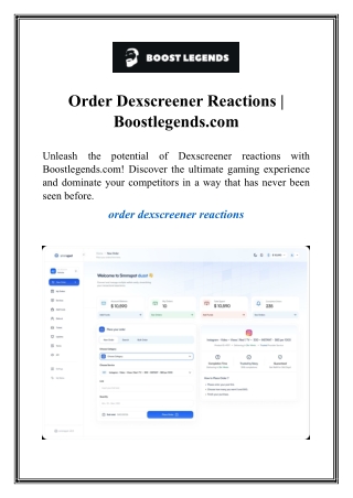 Order Dexscreener Reactions  Boostlegends.com