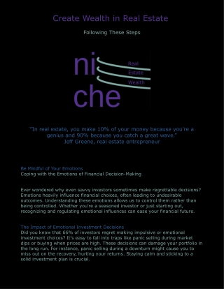 Create Wealth in Real Estate Following These Steps