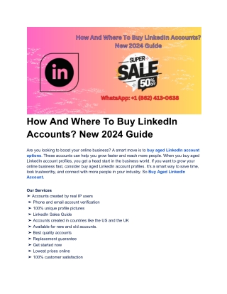 How And Where To Buy LinkedIn Accounts_ New 2024 Guide