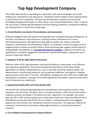 Top App Development Company