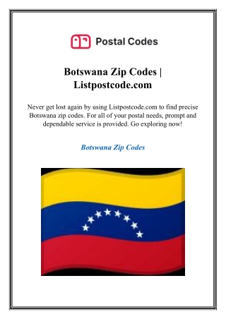 Botswana Zip Codes  Listpostcode.com