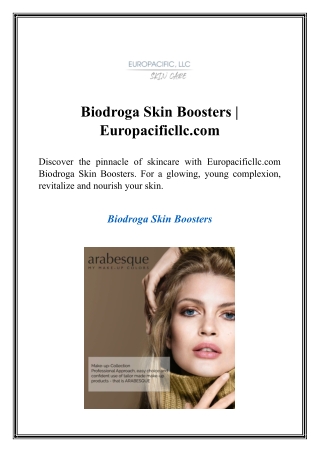 Biodroga Skin Boosters  Europacificllc.com