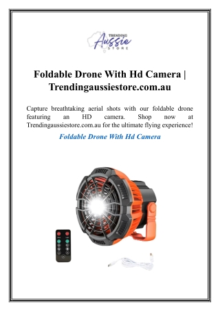 Foldable Drone With Hd Camera  Trendingaussiestore.com.au