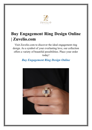Buy Engagement Ring Design Online  Zuvelio.com