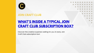 What's Inside a Typical Join Craft Club Subscription Box?