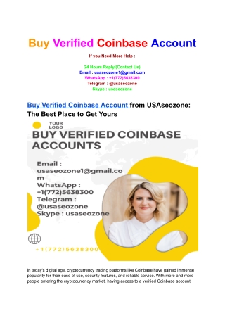 Buy Verified Coinbase Account