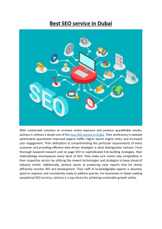 Best SEO service in Dubai