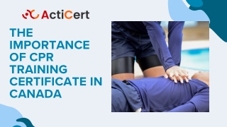 The Importance Of CPR Training Certificate In Canada