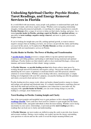 Tarot readings Florida