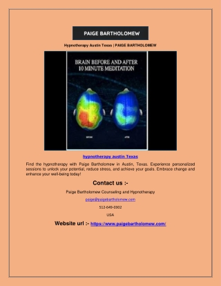 Hypnotherapy Austin Texas | PAIGE BARTHOLOMEW