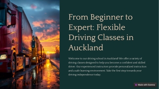 From Beginner to Expert: Flexible Driving Classes in Auckland