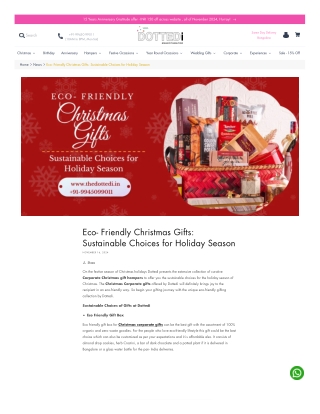 Eco- Friendly Christmas Gifts Sustainable Choices for Holiday Season
