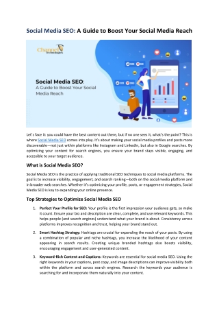 Social Media SEO- A Guide to Boost Your Social Media Reach