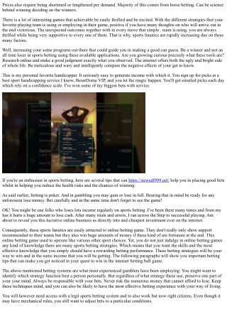 How A Cordless A Good Sports Betting Strategy And Win