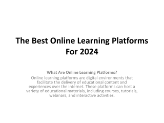 The Best Online Learning Platforms For 2024