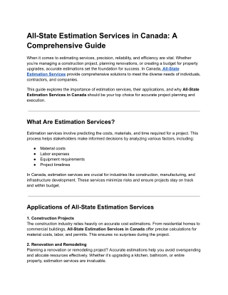 All State Estimatioin Article