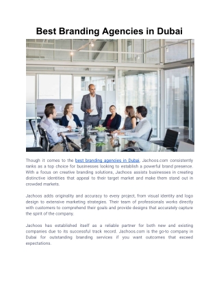 Best branding agencies in Dubai