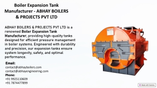 Boiler Expansion Tank Manufacturer - ABHAY BOILERS & PROJECTS PVT LTD