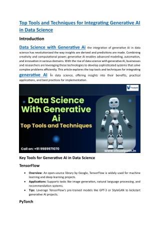 Data Science With Generative Ai Online Training | Visualpath