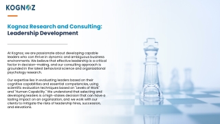 Leadership Team Development Established Easy | Kognoz Consulting