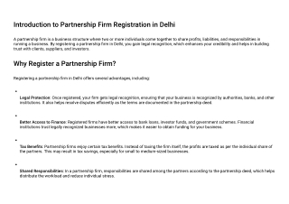 How to Register a Partnership Firm in Delhi: Step-by-Step Process