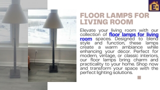 Elegant Floor Lamps for Living Room – Stylish Lighting Solutions