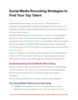 Social Media Recruiting Strategies to Find Your Top Talent