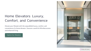 Premium Home Elevator Company in Delhi Ncr installation services