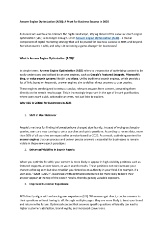 Answer Engine Optimization
