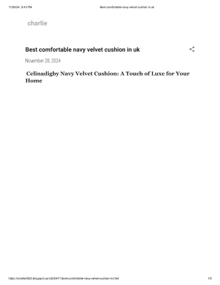 Best comfortable navy velvet cushion in uk