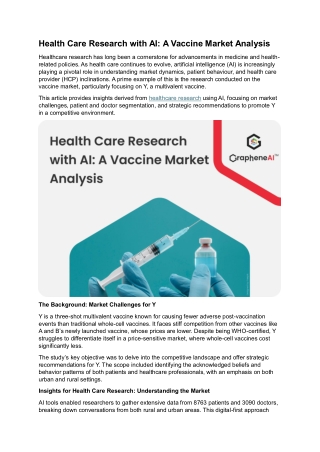Health Care Research with AI: A Vaccine Market Analysis