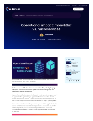 monolithic vs. microservices