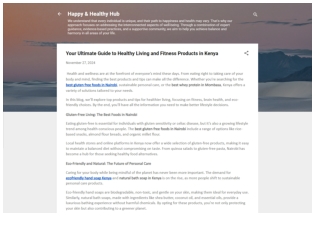 Your Ultimate Guide to Healthy Living and Fitness Products in Kenya