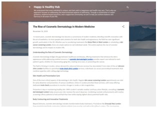 The Rise of Cosmetic Dermatology in Modern Medicine