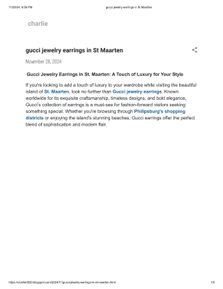 gucci jewelry earrings in St Maarten