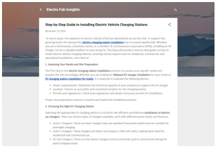 Step-by-Step Guide to Installing Electric Vehicle Charging Stations