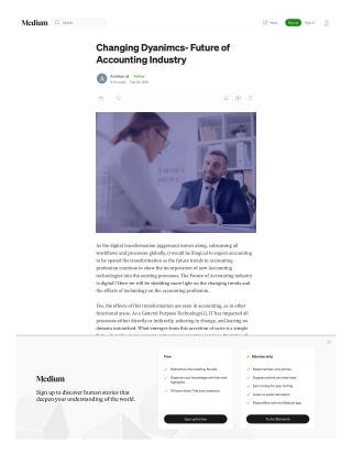 Changing Dynamics - Future of Accounting Industry