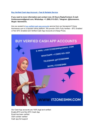 Buy Verified Cash App Account - Fast & Reliable Service