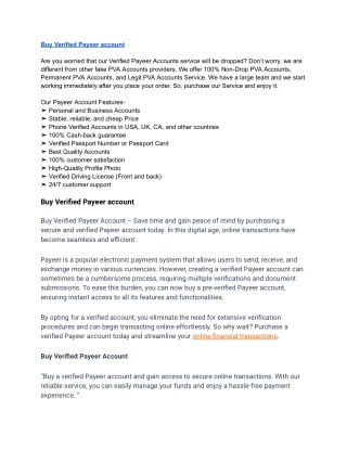 Buy Verified Payeer account