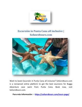 Excursión in Punta Cana all inclusive