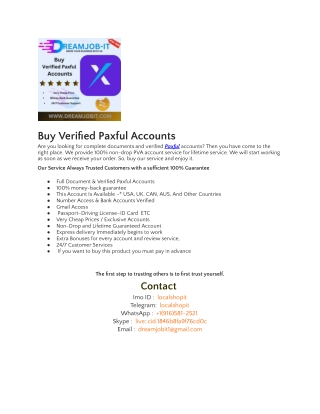 Buy Verified Paxful Accounts