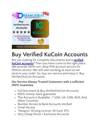 Buy Verified KuCoin Accounts