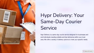 Same Day Courier Service