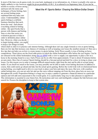 Managing Your Dollars On While Betting