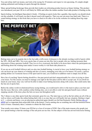 Sports Betting Books - What To Look At In Sports Betting Accounts?