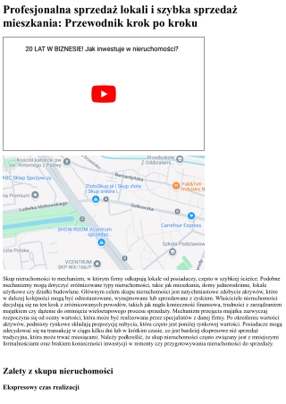 Skup nieruchomości i szybka sprzedaż nieruchomości