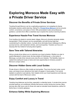 _Private Driver Morocco 01