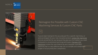 Reimagine the Possible with Custom CNC Machining Services & Custom CNC Parts