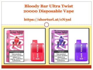 Bloody Bar Ultra Twist 20000 Disposable Vape