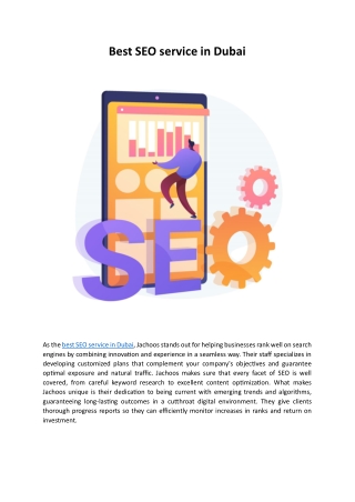 Best SEO service in Dubai